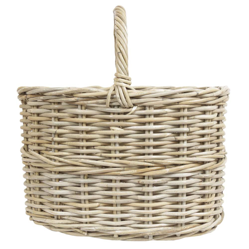 Einkaufskorb Handkorb ungefüttert Korb aus Rohr (47x31x30/46)