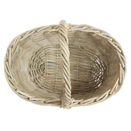 Einkaufskorb Handkorb ungefüttert Korb aus Rohr (47x31x30/46)