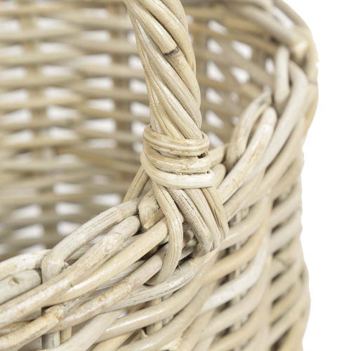 Einkaufskorb Handkorb ungefüttert Korb aus Rohr (47x31x30/46)