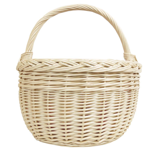 Einkaufskorb Handkorb Weide Korb gefüttert (45x36x20/37)