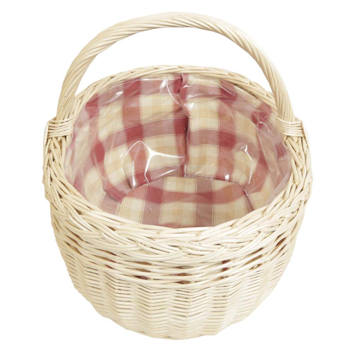 Einkaufskorb Handkorb Weide Korb gefüttert (45x36x20/37)