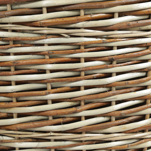Wäschekorb, Wäschesammler gefüttert - Korb für Wäsche aus Weidespan (50x35x56)