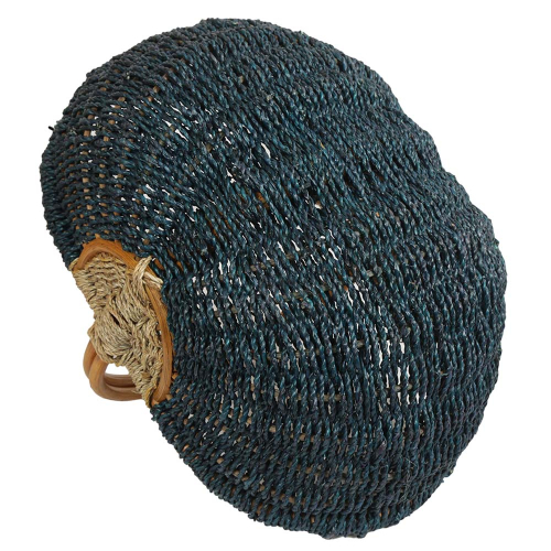 Einkaufskorb Handkorb ungefüttert Korb aus Seegras mit Rattanhenkel (49x33x22/37)