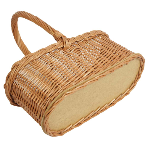 Flaschenkorb Korb für 3 Flaschen gesottene Weide (35x17x16/40)