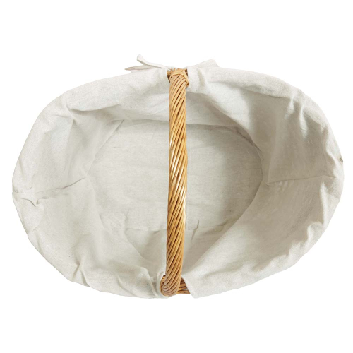 Einkaufskorb sehr leichter Handkorb Weide Korb gefüttert (46x33x24/35)