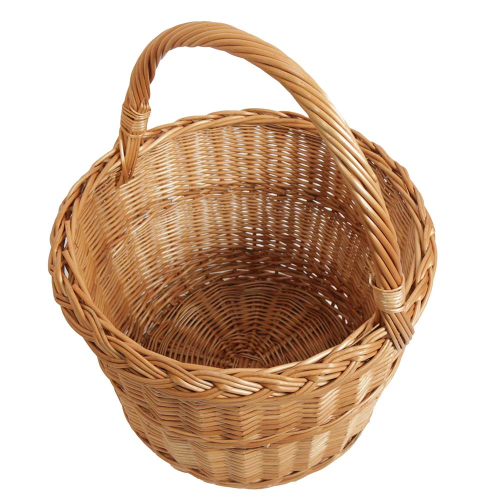 Einkaufskorb Handkorb Flaschenkorb Weide Korb rund (D:35)