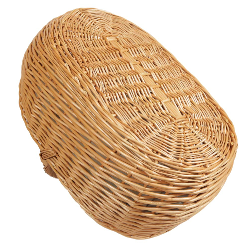 Holzkorb Kaminkorb aus gesottener Weide Korb gefüttert (65x44x25/44)