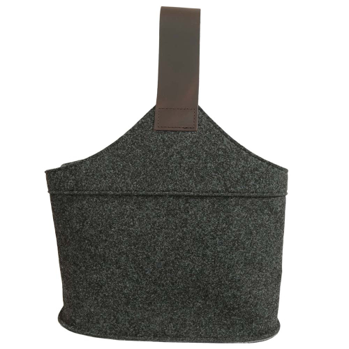 Filztasche, Kaminholztasche aus rPET Filz für Anfeuerholz, Wolle, Zeitschriften, Korbtasche aus Filz (35x25x26/48)