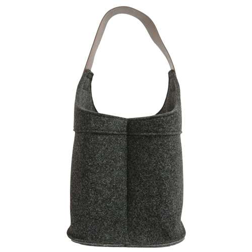 Filztasche, Kaminholztasche aus rPET Filz für Anfeuerholz, Wolle, Zeitschriften, Korbtasche aus Filz (35x25x26/48)