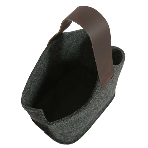 Filztasche, Kaminholztasche aus rPET Filz für Anfeuerholz, Wolle, Zeitschriften, Korbtasche aus Filz (35x25x26/48)