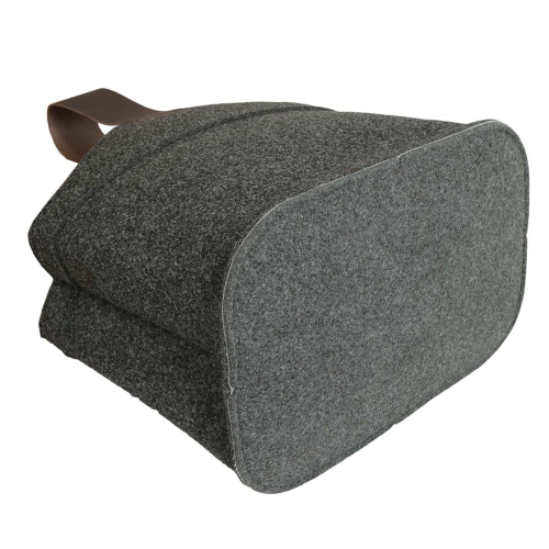 Filztasche, Kaminholztasche aus rPET Filz für Anfeuerholz, Wolle, Zeitschriften, Korbtasche aus Filz (35x25x26/48)