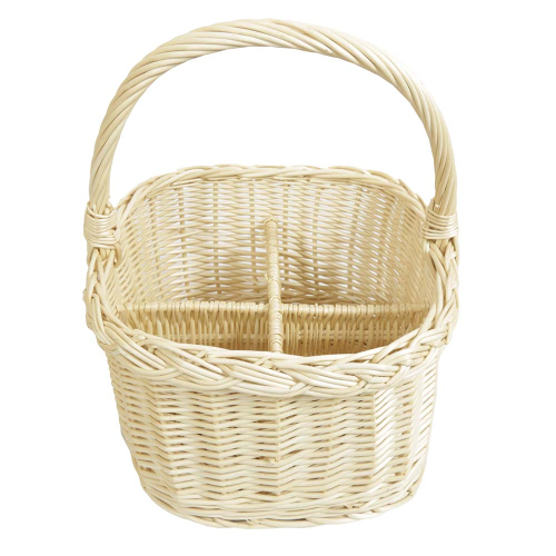 Flaschenkorb Korb für 6 Flaschen aus Weide (30x29x20/38)