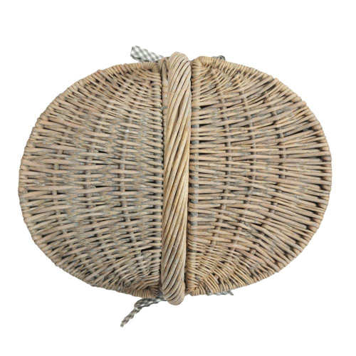 Einkaufskorb Picknickkorb Handkorb Weide Korb gefüttert (40x31x18/37)