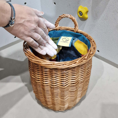 Kreidekorb XL, Der handgeflochtene Boulder Chalk Bag aus Weide (D:23cm)