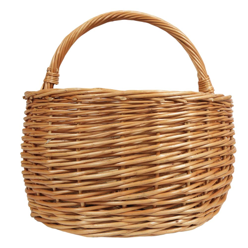 Holzkorb Kaminkorb aus gesottener Weide Korb (62x42x23/43)