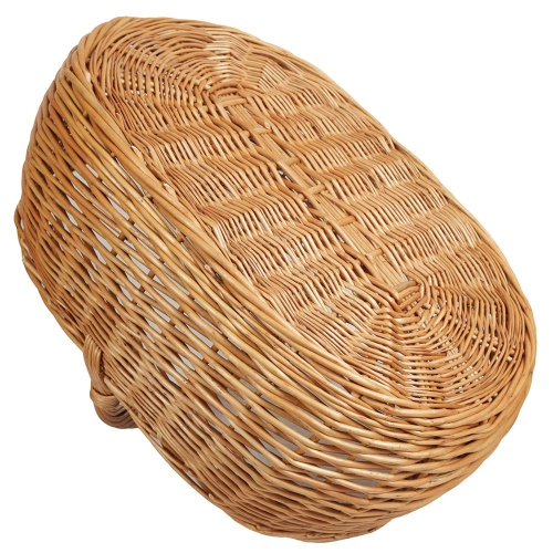 Holzkorb Kaminkorb aus gesottener Weide Korb (62x42x23/43)