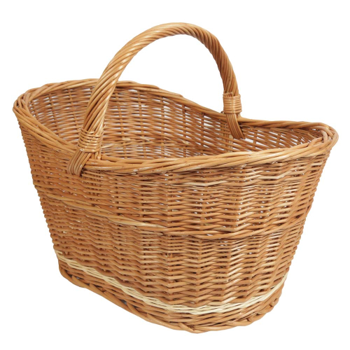 Einkaufskorb Handkorb Weide Korb ungefüttert sehr groß (53x36x25/42)