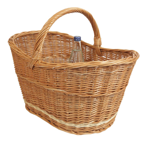 Einkaufskorb Handkorb Weide Korb ungefüttert sehr groß (53x36x25/42)