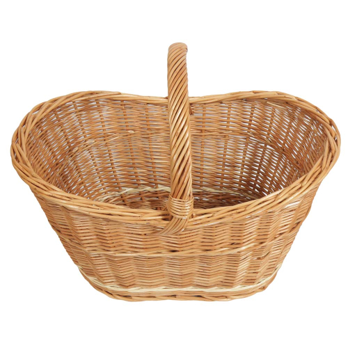 Einkaufskorb Handkorb Weide Korb ungefüttert sehr groß (53x36x25/42)
