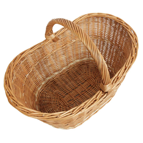 Einkaufskorb Handkorb Weide Korb ungefüttert sehr groß (53x36x25/42)