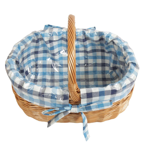 Einkaufskorb Handkorb Weide Korb gefüttert (45x34x22/34)