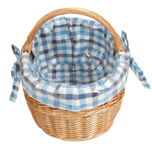 Einkaufskorb Handkorb Weide Korb gefüttert (45x34x22/34)
