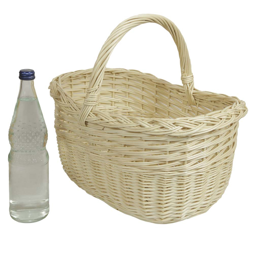 Einkaufskorb Handkorb helle Weide Korb ungefüttert (42x30x24/38)