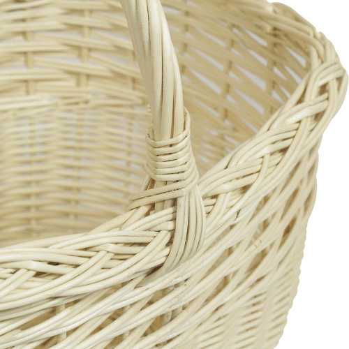 Einkaufskorb Handkorb helle Weide Korb ungefüttert (42x30x24/38)