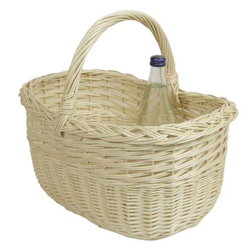 Einkaufskorb Handkorb helle Weide Korb ungefüttert (42x30x24/38)