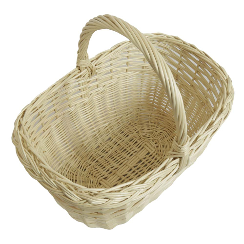 Einkaufskorb Handkorb helle Weide Korb ungefüttert (42x30x24/38)