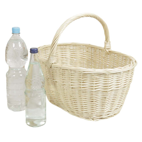 Einkaufskorb Handkorb helle Weide Korb ungefüttert (48x32x22/39)