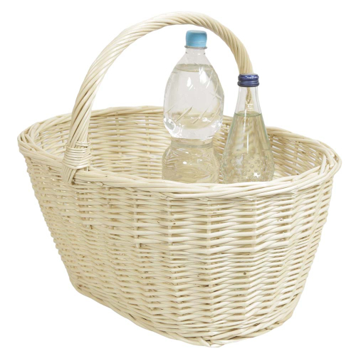 Einkaufskorb Handkorb helle Weide Korb ungefüttert (48x32x22/39)