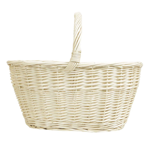 Einkaufskorb Handkorb helle Weide Korb ungefüttert (48x32x22/39)