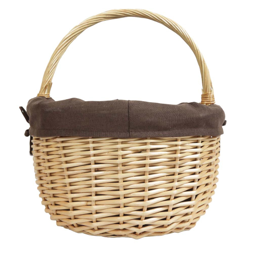 Einkaufskorb Handkorb Weide Korb gefüttert (41x33x20/38)