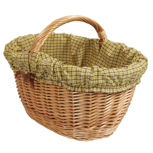 Einkaufskorb Handkorb Weide Korb gefüttert (47x32x24/33)