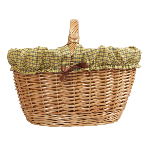 Einkaufskorb Handkorb Weide Korb gefüttert (47x32x24/33)
