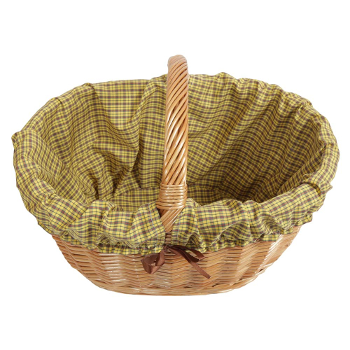 Einkaufskorb Handkorb Weide Korb gefüttert (47x32x24/33)