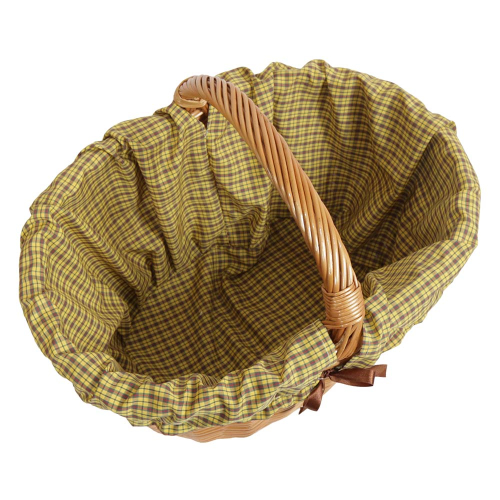 Einkaufskorb Handkorb Weide Korb gefüttert (47x32x24/33)