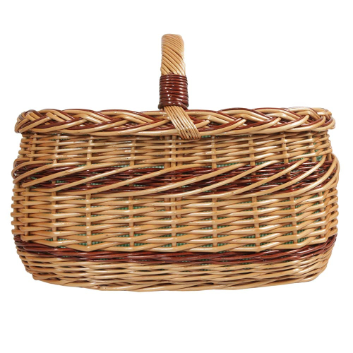 Einkaufskorb Handkorb Weide Korb gefüttert (51x35x26/38)
