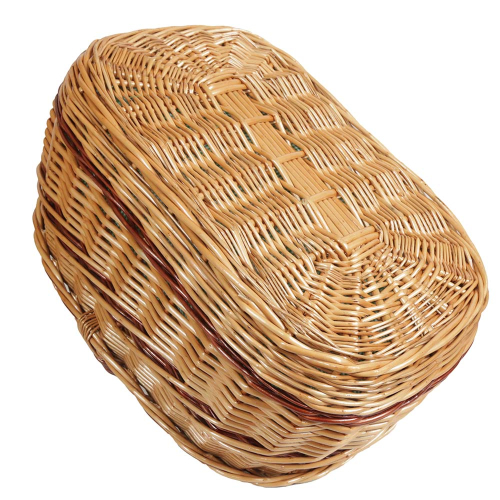 Einkaufskorb Handkorb Weide Korb gefüttert (51x35x26/38)