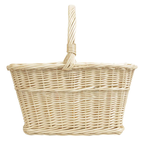 Einkaufskorb Handkorb Weide Korb gefüttert (42x30x22/41)