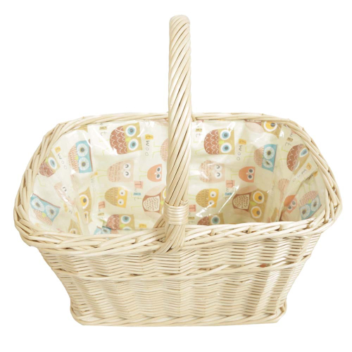 Einkaufskorb Handkorb Weide Korb gefüttert (42x30x22/41)