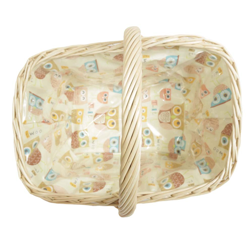 Einkaufskorb Handkorb Weide Korb gefüttert (42x30x22/41)