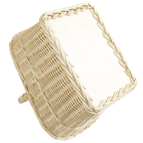 Einkaufskorb Handkorb Weide Korb gefüttert (42x30x22/41)