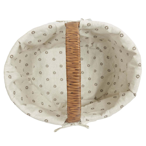 Einkaufskorb Handkorb Polyrattan Korb gefüttert (37x27x20/30)