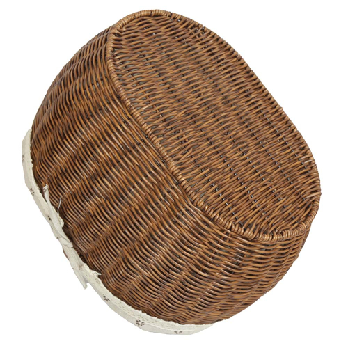 Einkaufskorb Handkorb Polyrattan Korb gefüttert (37x27x20/30)