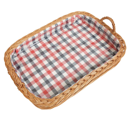 Korbtablett, Tablett aus Weide, Trage - Korb - Tablett (54x38x8/13)