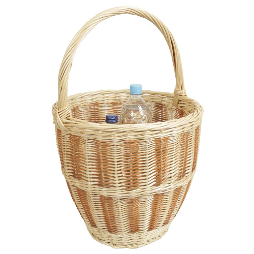 Runder Weidenkorb, Handkorb - traditionell hangeflochten, langlebig & natürlich (D:35)