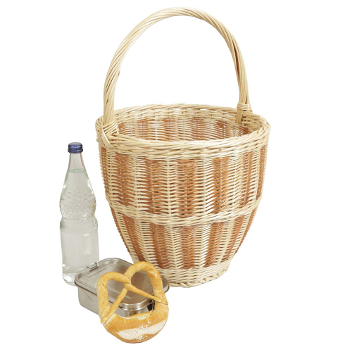 Runder Weidenkorb, Handkorb - traditionell hangeflochten, langlebig & natürlich (D:35)