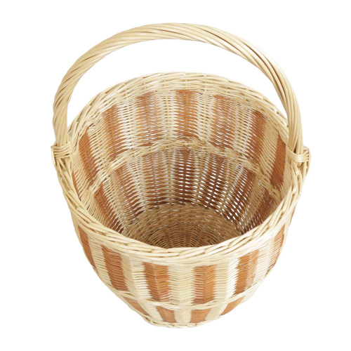 Runder Weidenkorb, Handkorb - traditionell hangeflochten, langlebig & natürlich (D:35)